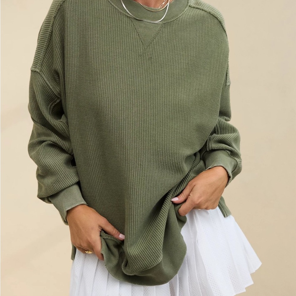 Aerie Big Chill Sweatshirt green